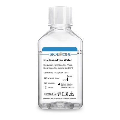 Dŵr heb nuclease, 100ml/500ml
