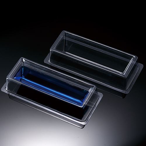 Basnau Ateb 55ml PVC Clir Gyda Gwaelod siâp V